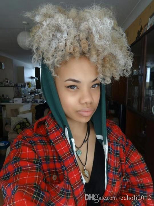 Curly hair grey color drawstring ponytail extension,1pcs grey human hair ponytail hairpiece for young girl sexy cool deep curly divaswigs