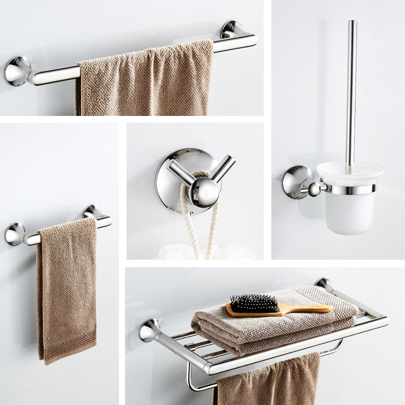 304SUS Stainless Steel Bathroom Accessories Towel Rack Polished Silver Toilet Roll Paper Holder Toilet Clean Brush Holder Hook
304SUS Stainless Steel Bathroom Accessories Towel Rack Polished Silver Toilet Roll Paper Holder Toilet Clean Brush Holder Hook