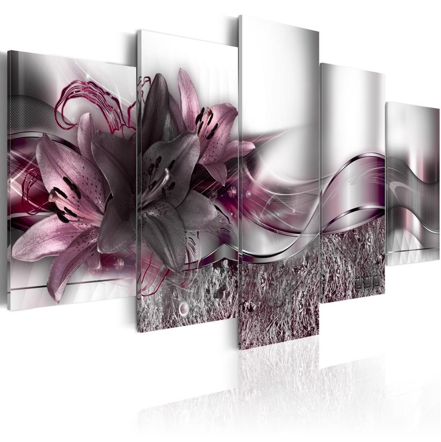 5 Piece/set (no Frame) HD Print Canvas Painting Purple Orchid Poster Flowers Wall Art Modern Home Wall Decor Gifts for Love