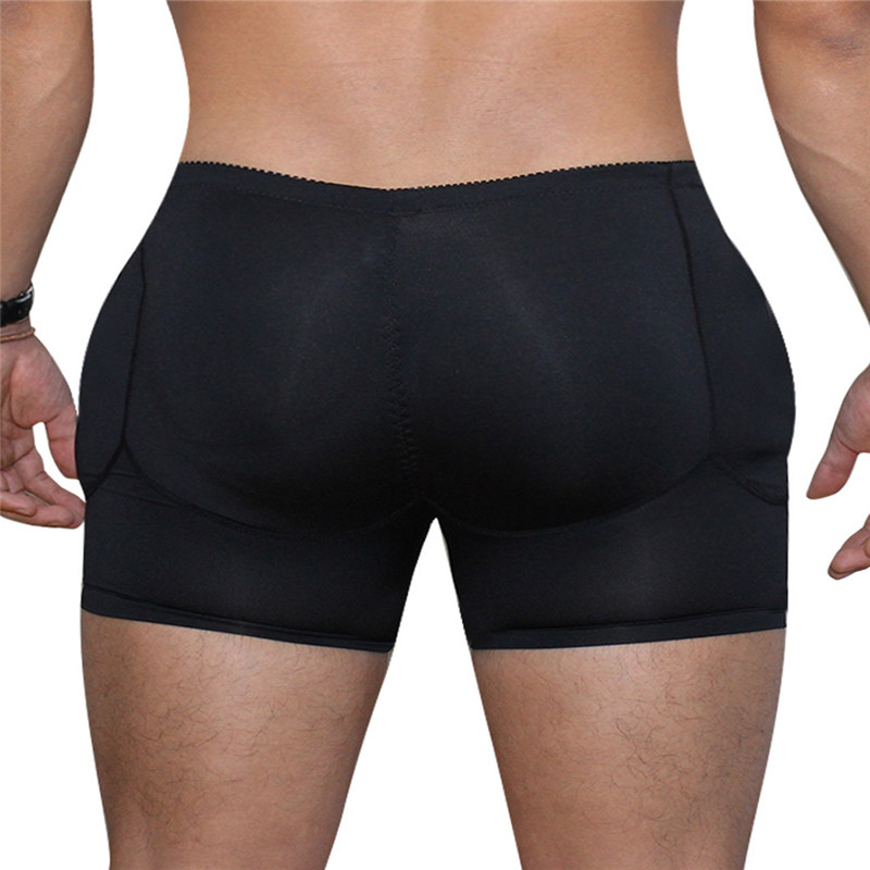 Men Butt lifter Boxer Hot Body Shaper Sexy Enhancing Padded Seamless Underwear Fake Ass Hip Up Man Shapewear Plus Size Black Beige