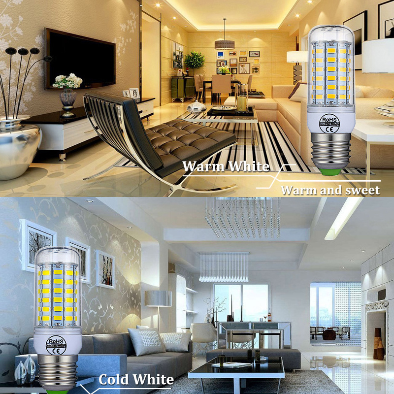 E27 E14 GU10 G9 B22 LED Light Corn Bulb Super Bright 5730 7W/12W/15W/18W/20W Warm/White 110V 220V for Chandelier
