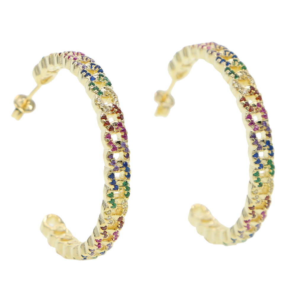 2019 gorgeous Rock hiphop women fashion rainbow jewelry Miami cuban link chain big 38mm women CZ hoop earring
2019 gorgeous Rock hiphop women fashion rainbow jewelry Miami cuban link chain big 38mm women CZ hoop earring