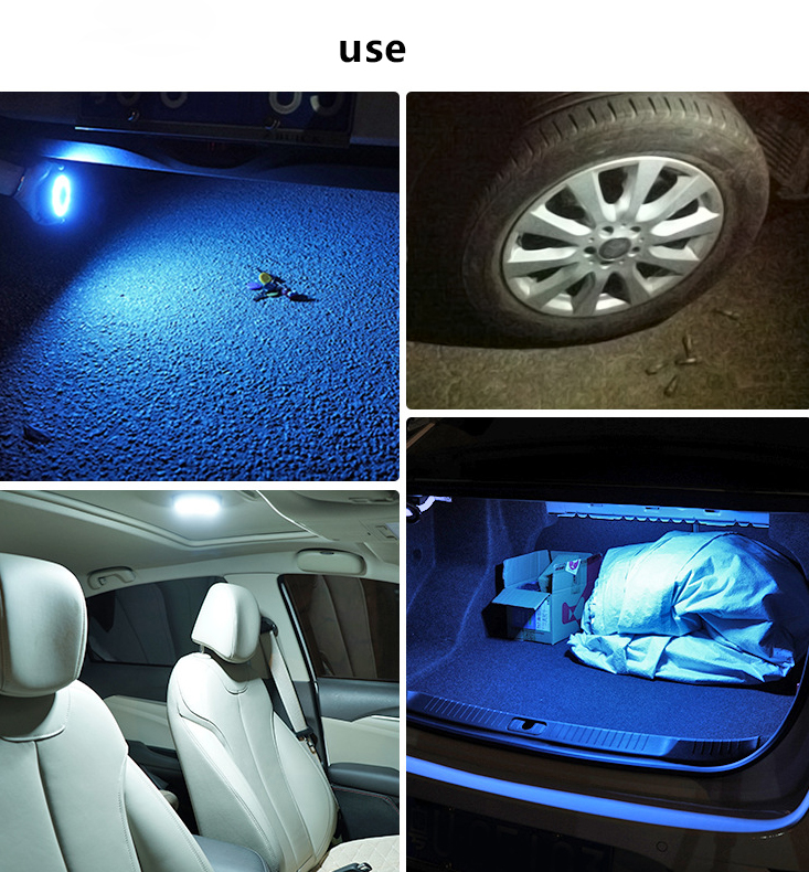 LED Car Interior Reading Auto USB Charging Roof Magnet Portable Day Light Trunk Vehicle Indoor Ceiling White Lighting