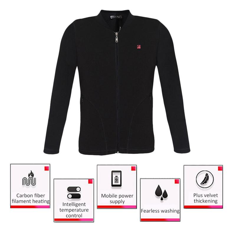 Men's Jacket Heating Clothes Thermal Underwear Carbon Fiber Electric Heating USB Smart Electric Clothes