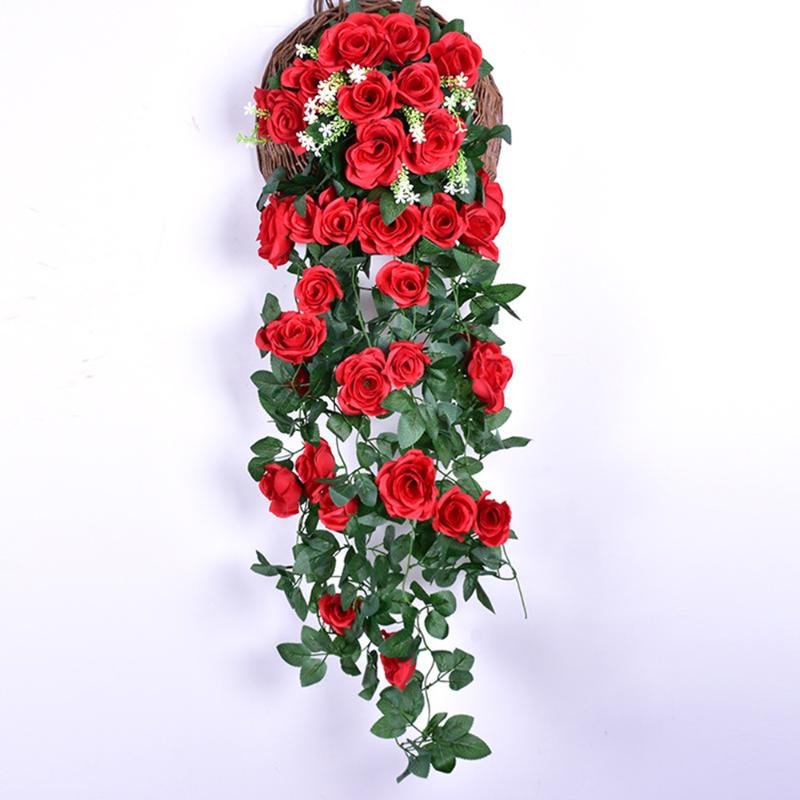 Artificial Fake Rose Flowers Vine Garland Wall Hanging Decor For Home Wedding Gardens Fencing Floral Tributes, Sheds Decoration, Pink
Artificial Fake Rose Flowers Vine Garland Wall Hanging Decor For Home Wedding Gardens Fencing Floral Tributes, Sheds Decoration, Pink