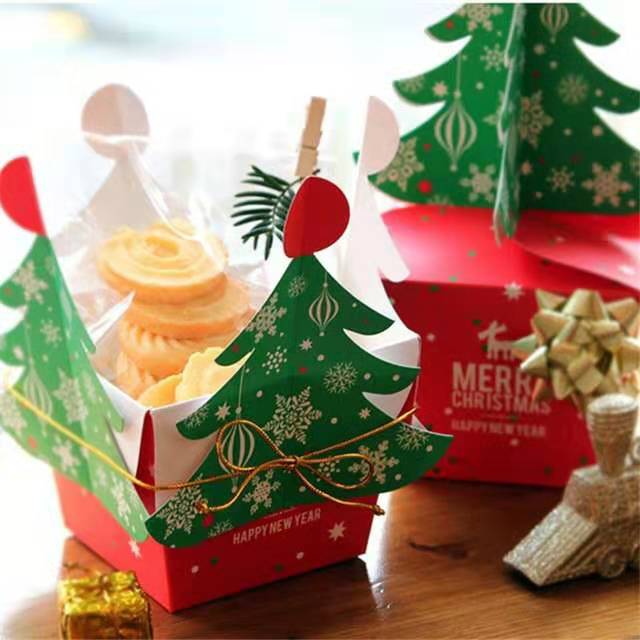50PCS ITSCHY Christmas Tree Packing Box Cupcakes Dessert Cookies Candy Gift Apple Boxes with Bells Golden Cord
50PCS ITSCHY Christmas Tree Packing Box Cupcakes Dessert Cookies Candy Gift Apple Boxes with Bells Golden Cord