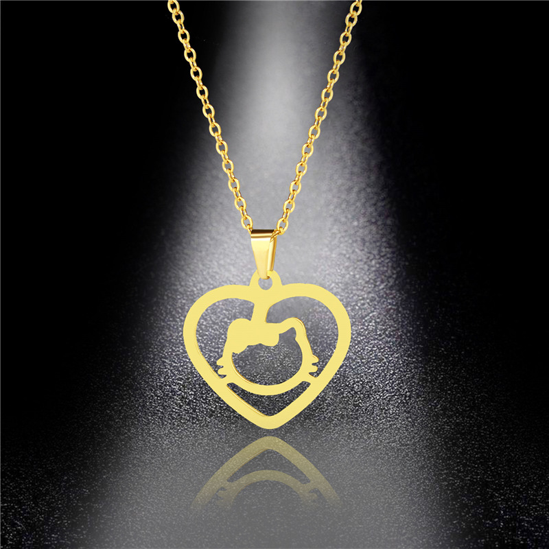 Pendant Necklaces Original Heart-shaped Design Cute Cat Star Necklace Stainless Steel Love Female Clavicle Chain Jewelry
Pendant Necklaces Original Heart-shaped Design Cute Cat Star Necklace Stainless Steel Love Female Clavicle Chain Jewelry