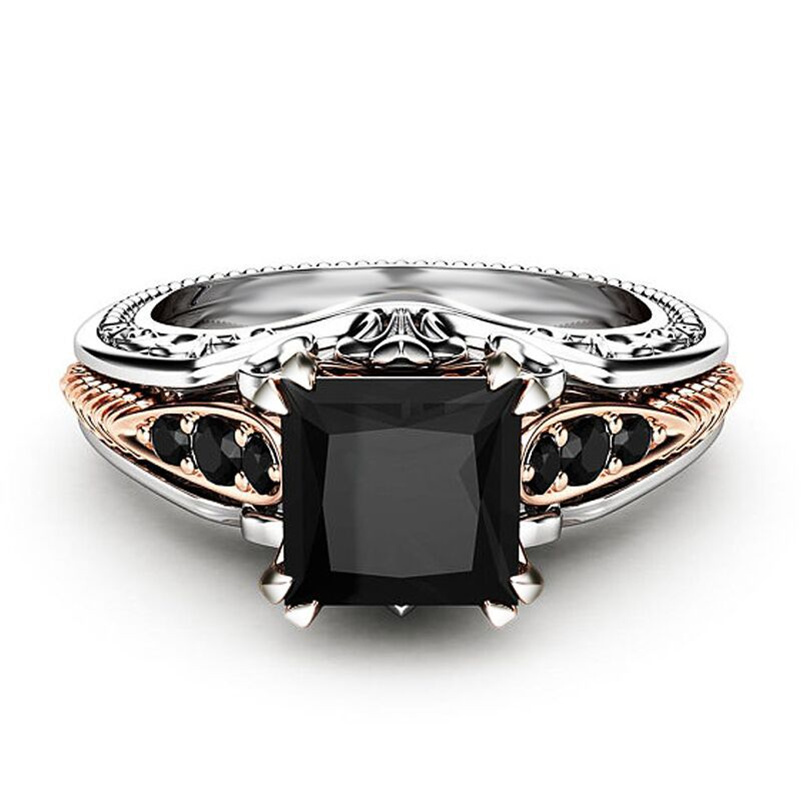 Carve Flower Black diamond Ring band finger Square Stone Wedding Engagement Rings for Women Fashion Jewelry Venlentine Gift will and sandy, Golden;silver
Carve Flower Black diamond Ring band finger Square Stone Wedding Engagement Rings for Women Fashion Jewelry Venlentine Gift will and sandy, Golden;silver