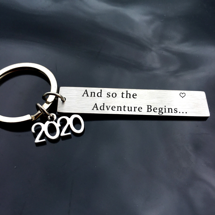 Stainless Steel Wire Drawing Key Buckle 2020 And So The Adventure Graduate Key Buckle
Stainless Steel Wire Drawing Key Buckle 2020 And So The Adventure Graduate Key Buckle