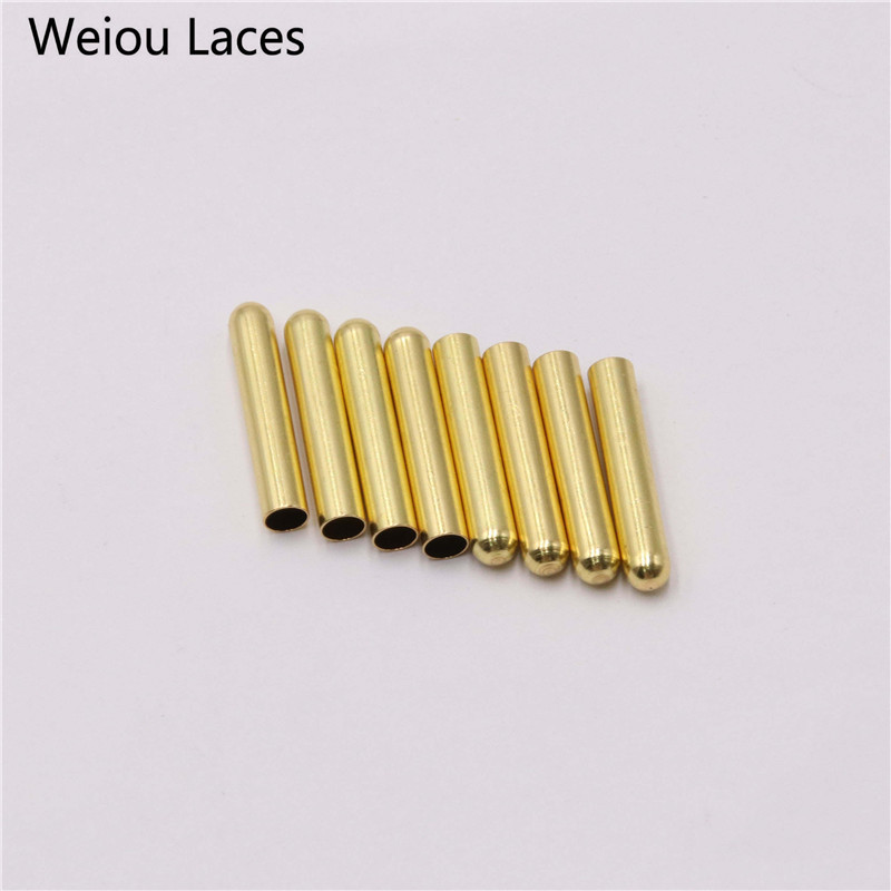 Weiou New Women Men Shoe Lace Tips Replacement Head For Shoestrings Bullet Aglets Round Accessories DIY Shoelaces