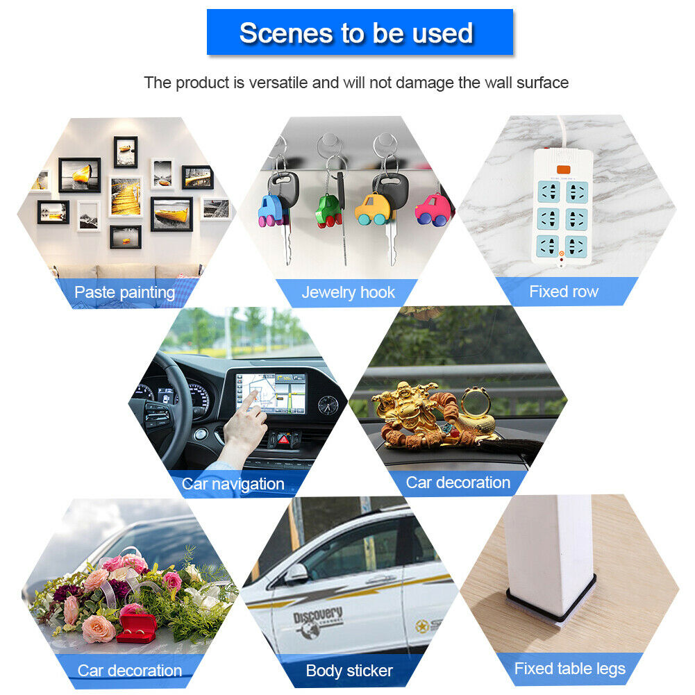 Doublesided Gel Grip Tape Sticker Traceless Washable Adhesive Tape Nano Technology Reuse Removable Tapes Indoor Outdoor8765717