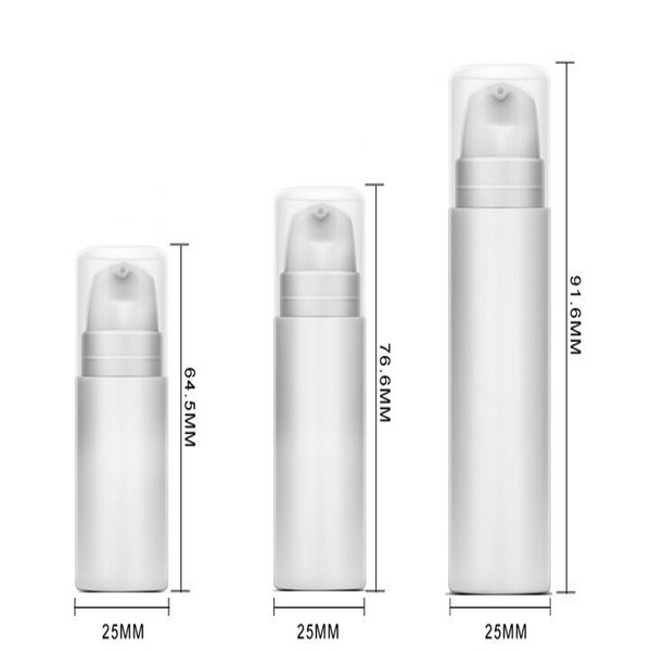 300pcs 5ml 10ml White Airless Lotion Pump Bottle Mini Sample and Test Bottle Airless Container Cosmetic Packaging