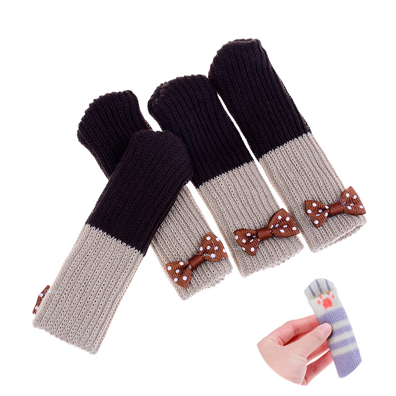 4pcs Non-slip Table Legs Sleeve Striped Chair Cover Cat Claw Bow Chair Leg Socks Home Leg Floor Protectors Foot Knitting Socks
4pcs Non-slip Table Legs Sleeve Striped Chair Cover Cat Claw Bow Chair Leg Socks Home Leg Floor Protectors Foot Knitting Socks