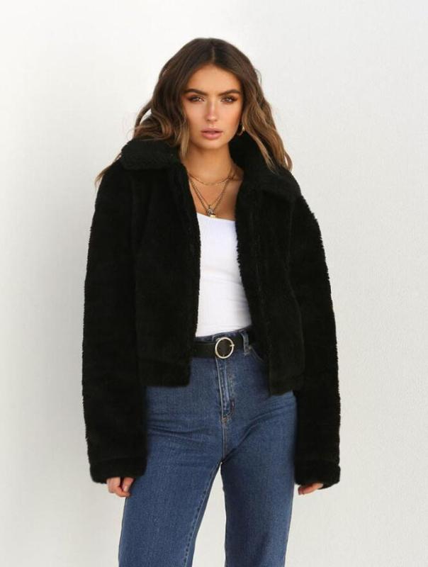 Women Fluffy Teddy Jacket Coat Autumn Winter Long Sleeve Faux Fur Coat Lady Turn Down Short Jacket Female 3XL Plus Size, Black
Women Fluffy Teddy Jacket Coat Autumn Winter Long Sleeve Faux Fur Coat Lady Turn Down Short Jacket Female 3XL Plus Size, Black