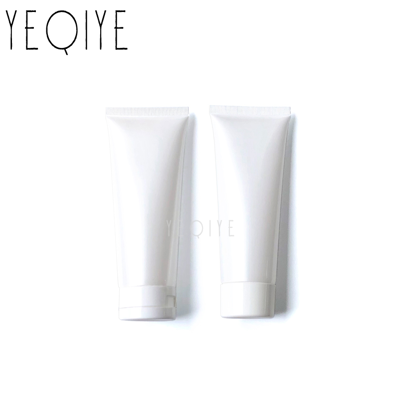 3/5/10/15/20/30/40/50/60/80/100/120/150/200/300ml White Plastic Soft Tube Refillable Cosmetics Cream Lotion Squeeze Empty Bottle