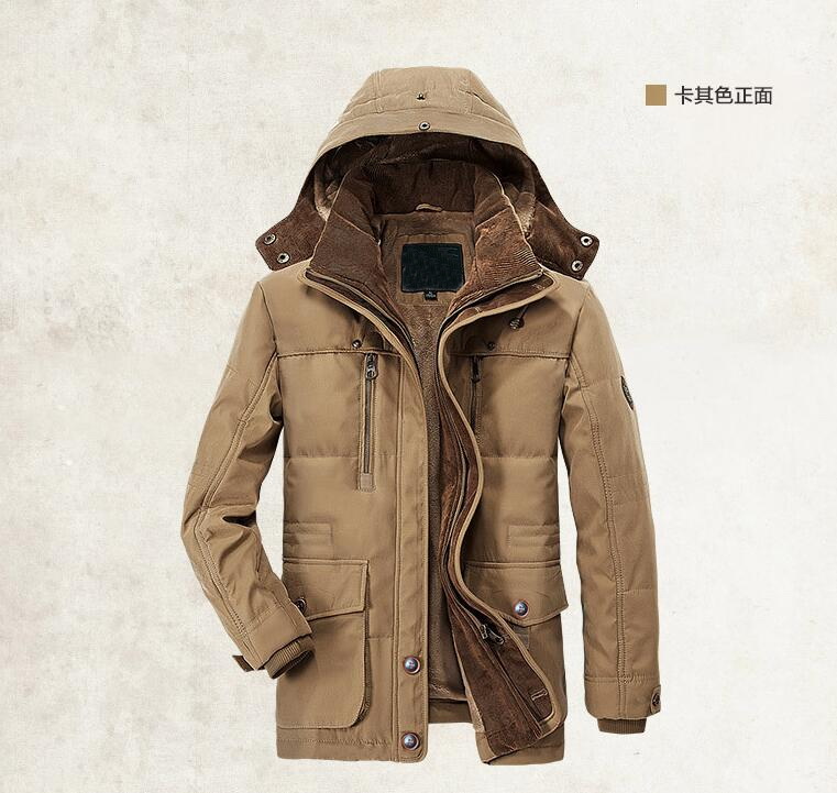Fashion- Men Winter Jacket Brand Famous Hot Thick High Quality Coats Cotton Padded Fashion Business Elegant Multi Pocket