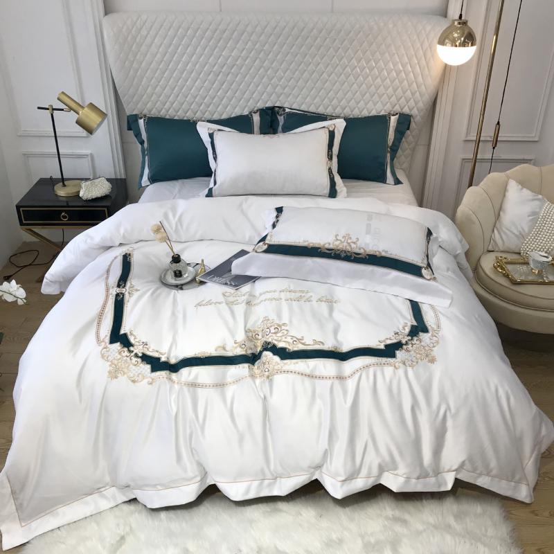 Pure satin silk and cotton Bedding Set embroidery Queen King Size Bed set Duvet Cover Bed Sheet linen
Pure satin silk and cotton Bedding Set embroidery Queen King Size Bed set Duvet Cover Bed Sheet linen