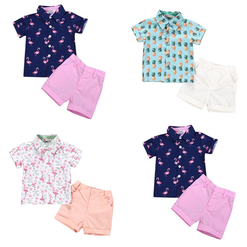 Boy Kids Summer Clothing Sets Turn Down Collar Flamingo Print Short Sleeve Shirt + short clothes set, 1 set=shirt + short
Boy Kids Summer Clothing Sets Turn Down Collar Flamingo Print Short Sleeve Shirt + short clothes set, 1 set=shirt + short
