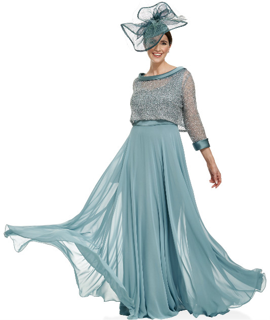 Modest Joyceyoungcollections Scoop 3/4 Long Sleeve Mother Of The Bride Dress With Jacket Tulle Mother Dress Formal Evening Gowns