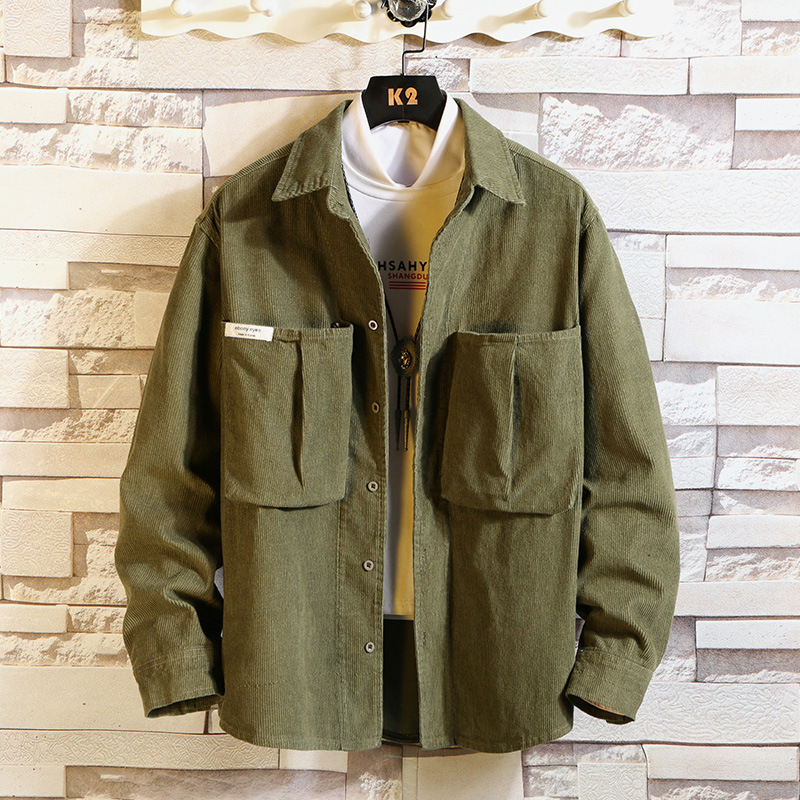 2019 Autumn Shirt Man Will Code Will Pocket Split Joint Male Leisure Time Long Sleeve Lining Corduroy Shirt Loose Coat, Black
2019 Autumn Shirt Man Will Code Will Pocket Split Joint Male Leisure Time Long Sleeve Lining Corduroy Shirt Loose Coat, Black