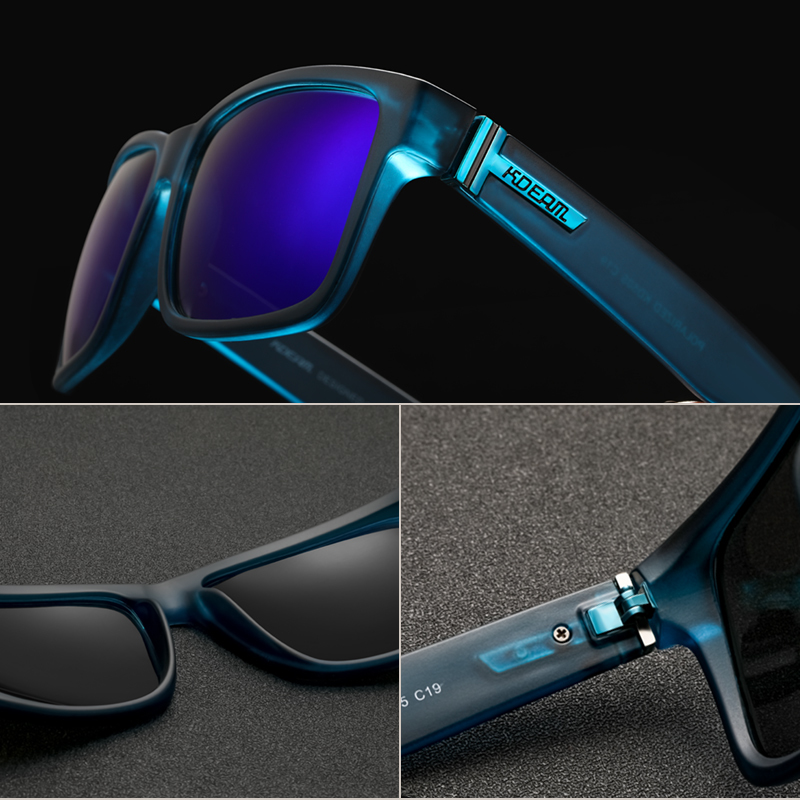 KDEAM Exclusive Sunglasses Polarized for Men and Women Surfing Hiking Sports Sun Glasses New Translucent Blue of KD505 CE CX200706