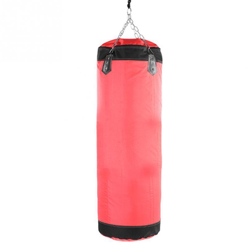60cm 80cm 100cm 120cm Empty Boxing Sand Bag Hanging Kick Sandbag Boxing Training Fight Karate Sandbag Setwith Gloves Wrist Guard