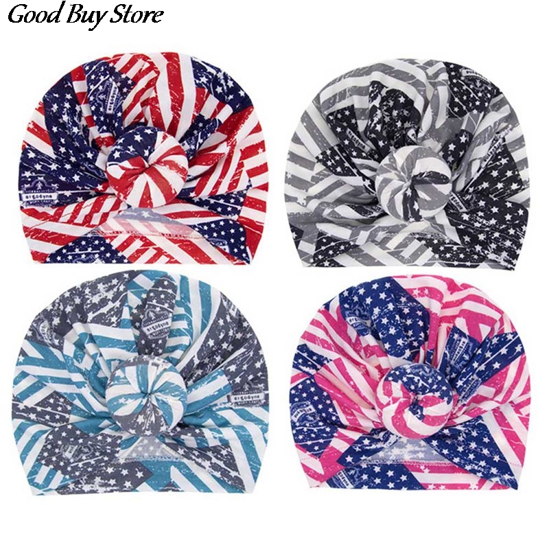 Flag Print Baby Headwear Hats Girls Boys Turban Cotton Knot Bonnet Child Knitted Headband Independence day Toddler Summer Cap
Flag Print Baby Headwear Hats Girls Boys Turban Cotton Knot Bonnet Child Knitted Headband Independence day Toddler Summer Cap