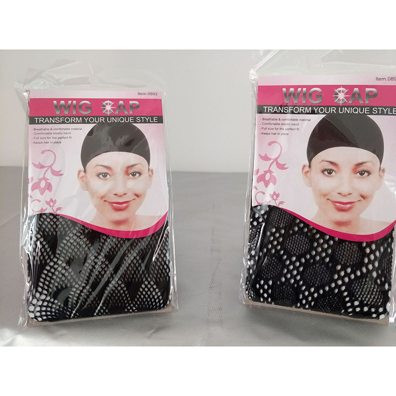 Hair Net Single Head Through Nylon Hair Cap Lace Hair Net Jacquard Wig Caps