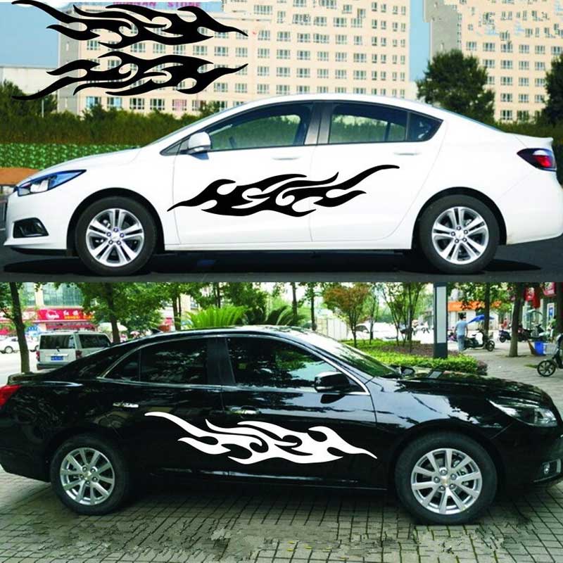 Car Scratches Body Stickers Flames Full Pull Decorative Scratch Decals, White 
Car Scratches Body Stickers Flames Full Pull Decorative Scratch Decals, White