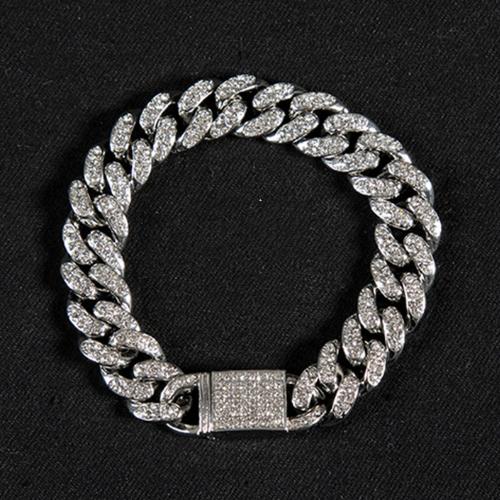 3 Colors 13mm Hiphop Mens Full Red Diamond Cuban Link Chain Necklace Bracelet guys Bling Curb Choker Chains Miami Rapper Jewelry for Men