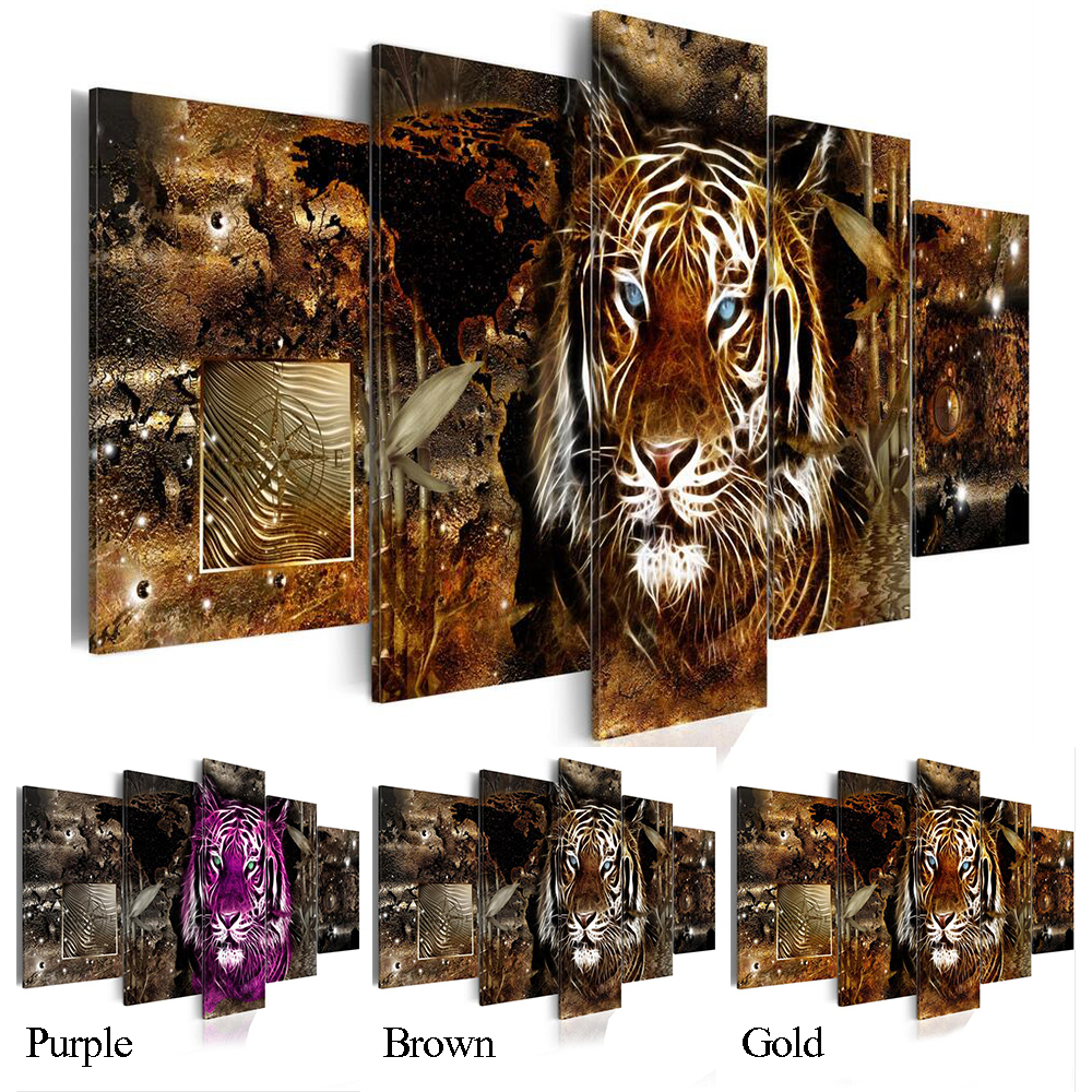 Hot Sell( No Frame )5 Pieces Canvas Print Modern Fashion Wall Art the African Animals Tiger for Home Decoration
Hot Sell( No Frame )5 Pieces Canvas Print Modern Fashion Wall Art the African Animals Tiger for Home Decoration