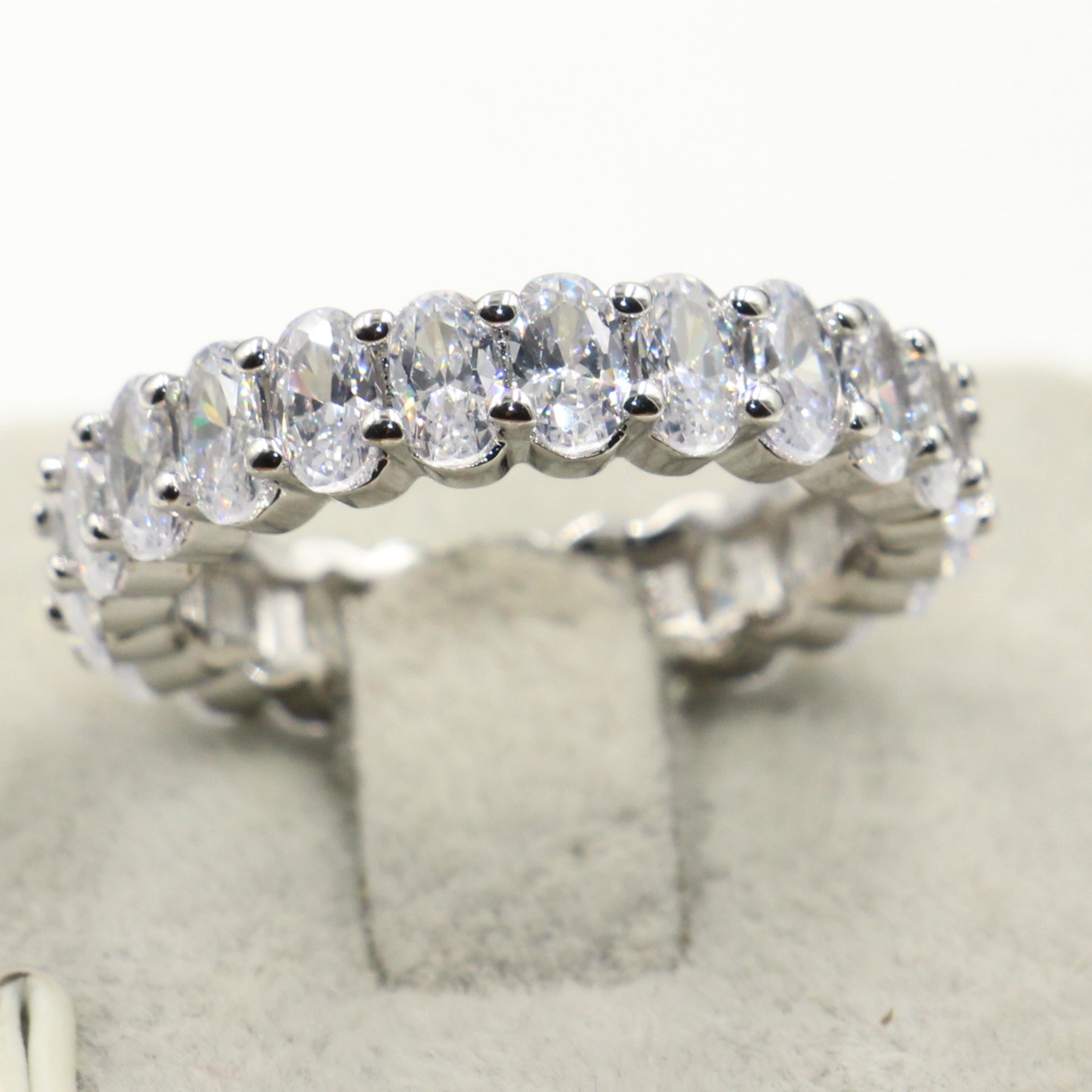 Victoria Wieck Luxury Jewelry Couple Rings 925 Sterling Silver Big Oval Cut White Topaz CZ Diamond Gemstones Women Wedding Engagement Ring