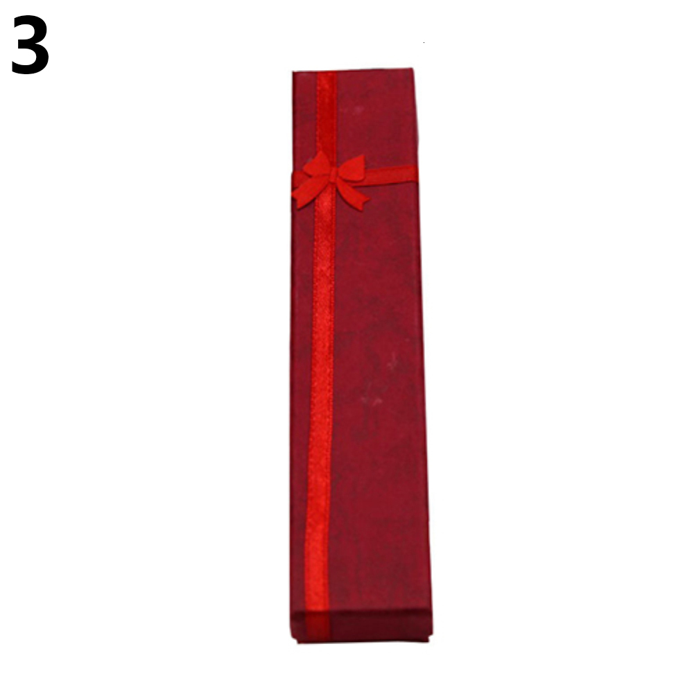 Elegant Bowknot 21*4.5cm Necklace Bracelet Display Storage Case Jewelry Gift Box packing case GB1502