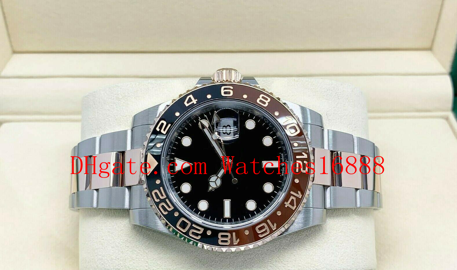 Free shipping 40mm Automatic Mechanical Movement Mens Watches Ceramic GMT 18K Rose Gold Stainless Steel 126711 Men's Watch With Box, Slivery;brown
Free shipping 40mm Automatic Mechanical Movement Mens Watches Ceramic GMT 18K Rose Gold Stainless Steel 126711 Men's Watch With Box, Slivery;brown