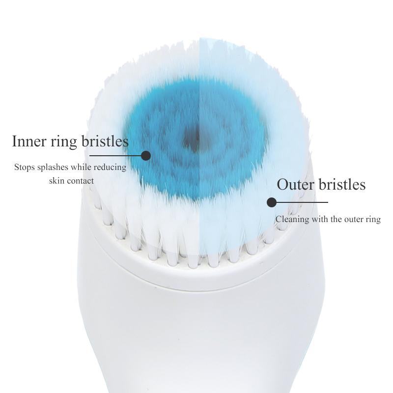 Ultrasonic Face Cleaning Brush Face Cleaner Silicone Massage Facial Cleanser Pore Blackhead Acne Washing Brushes