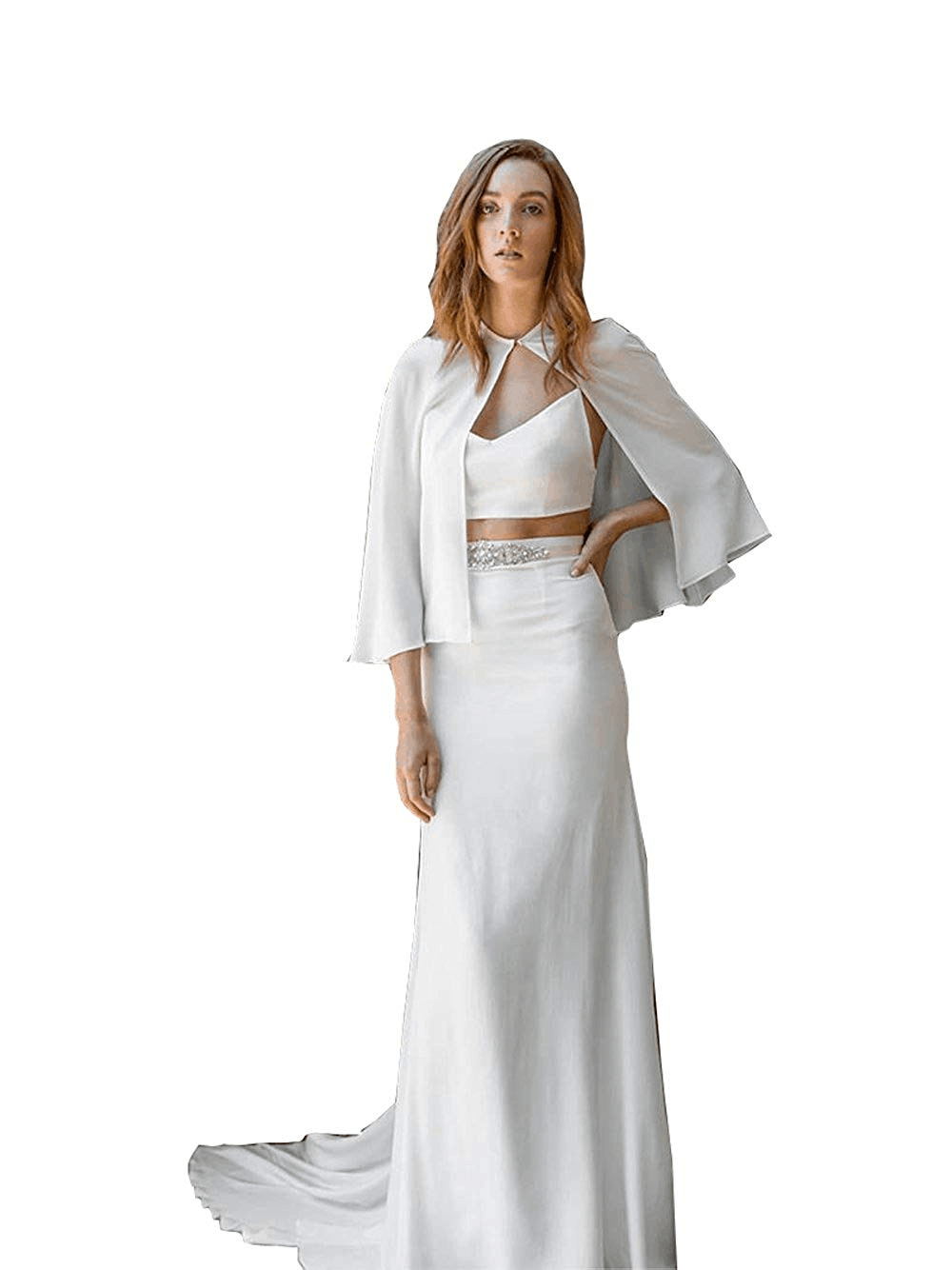 Cheap White Bridesmaid And Bride Capes Custom Made Chiffon Wedding Party Robe For Women Jackets Bolero Free Shipping