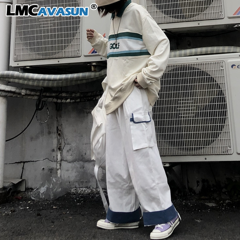 Streetwear Wide Leg Pants For men women Plus Size Elastic Waist Big Pocket Trousers Ladies Spring Autumn Planlon Pant Female, White
Streetwear Wide Leg Pants For men women Plus Size Elastic Waist Big Pocket Trousers Ladies Spring Autumn Planlon Pant Female, White