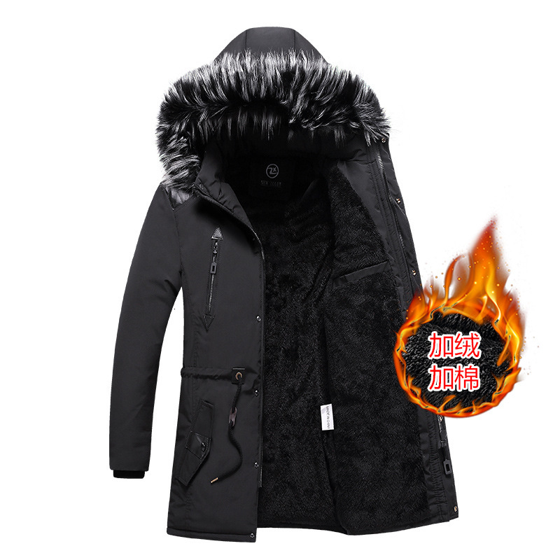 Men Thick Parka Coat Men's Winter Warm Hooded Fur Collar Parkas Male Multi Pocket Parkas Coat jaqueta masculina bomber, Black
Men Thick Parka Coat Men's Winter Warm Hooded Fur Collar Parkas Male Multi Pocket Parkas Coat jaqueta masculina bomber, Black