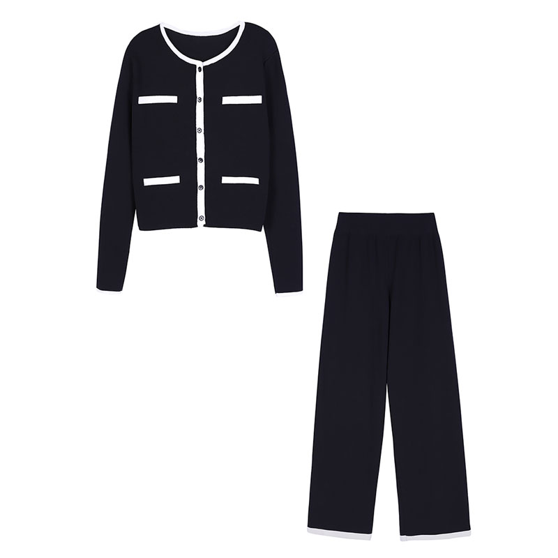 PERHAPS U women O neck knitted button cardigan long sleeve black khaki wide leg pants set autumn elastic waist spring T0066, Ivory
PERHAPS U women O neck knitted button cardigan long sleeve black khaki wide leg pants set autumn elastic waist spring T0066, Ivory