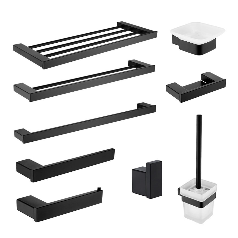 Black Plated Stainless Steel Bathroom Hardware Set Towel rack Paper Holder Soap Holder Towel Bar Bathroom Accessories
Black Plated Stainless Steel Bathroom Hardware Set Towel rack Paper Holder Soap Holder Towel Bar Bathroom Accessories