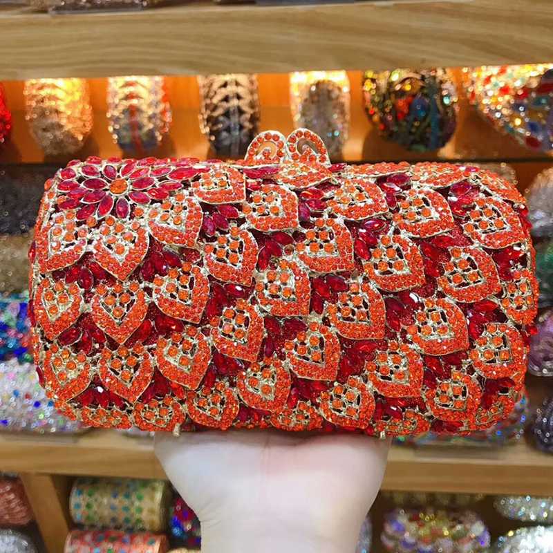 XIYUAN Red/Orange Rhinestone Wedding Purse Crystal Diamond Handbags Ladies Clutch Bag Women Evening Party Prom Bags, Silver
XIYUAN Red/Orange Rhinestone Wedding Purse Crystal Diamond Handbags Ladies Clutch Bag Women Evening Party Prom Bags, Silver