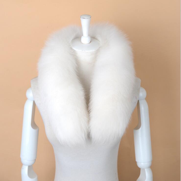 Men Women Genuine Fox Fur Scarf 100% Real Natural Fox Fur Collar Scarves Wraps Good Quality Fur Ring Muffler D19011004