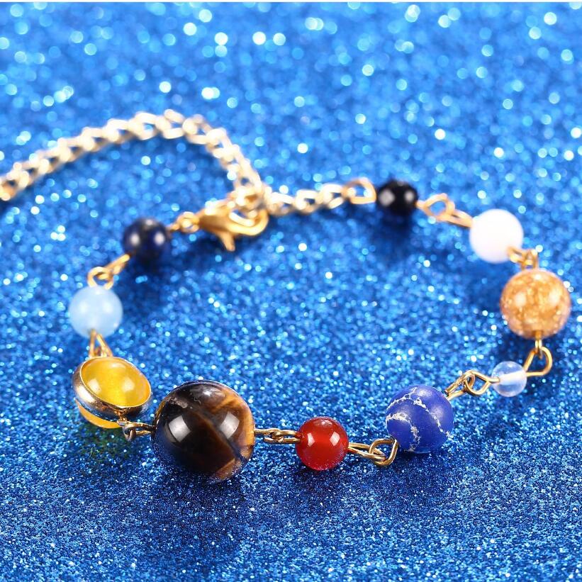 Fashionjewelry eight ball beaded bracelets natural agate bracelets special wholesale for wome0n hot fashion Z250910
