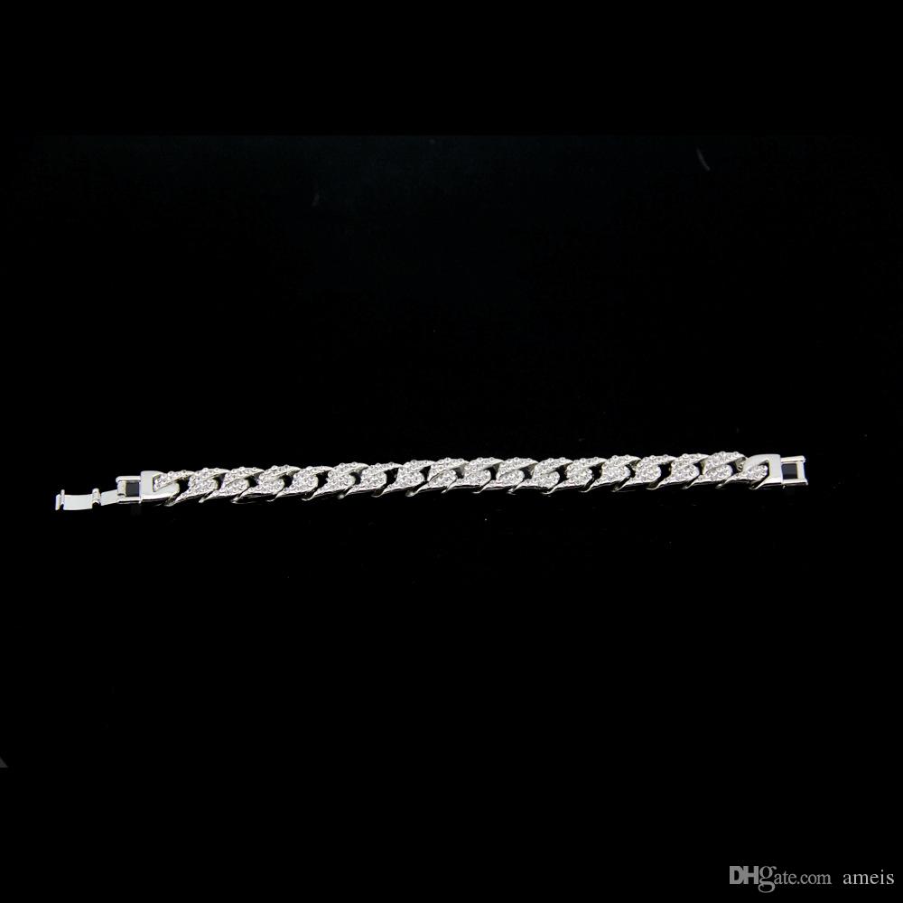 iced out chains Bracelet for Men tennis bracelet With Diamond iced out cuban link chains hip hop bling chains jewelry men 3060