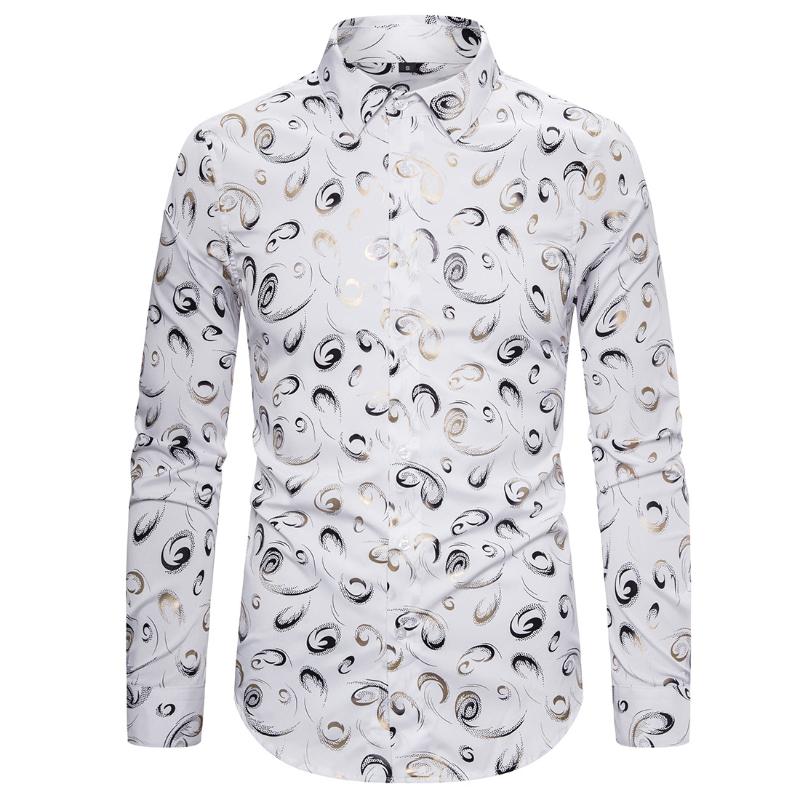 Shirt Men High quality Bronzing Print Long Sleeve Casual Shirts Fashion Slim Mens Blouse Spring New Arrival, Black 1812-ys087-p40
Shirt Men High quality Bronzing Print Long Sleeve Casual Shirts Fashion Slim Mens Blouse Spring New Arrival, Black 1812-ys087-p40