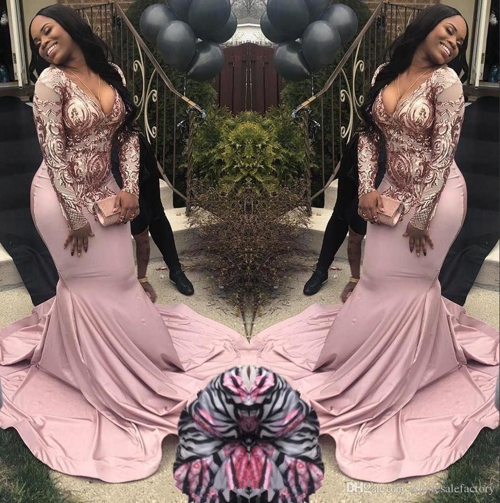 Black Girls V Neck Satin Mermaid Long Prom Dresses 2019 Long Sleeves Sequins Lace Top Sweep Train Formal Party Evening Gowns Party Dress, Same as image
Black Girls V Neck Satin Mermaid Long Prom Dresses 2019 Long Sleeves Sequins Lace Top Sweep Train Formal Party Evening Gowns Party Dress, Same as image