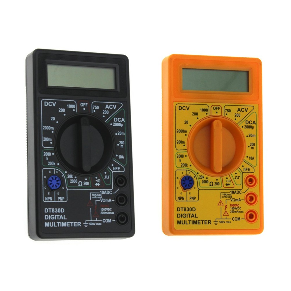 DT-830D Mini Pocket Digital Multimeter 1999 Counts AC/DC Volt Amp Ohm Diode hFE Continuity Tester Ammeter Voltmeter Ohmmeter
DT-830D Mini Pocket Digital Multimeter 1999 Counts AC/DC Volt Amp Ohm Diode hFE Continuity Tester Ammeter Voltmeter Ohmmeter