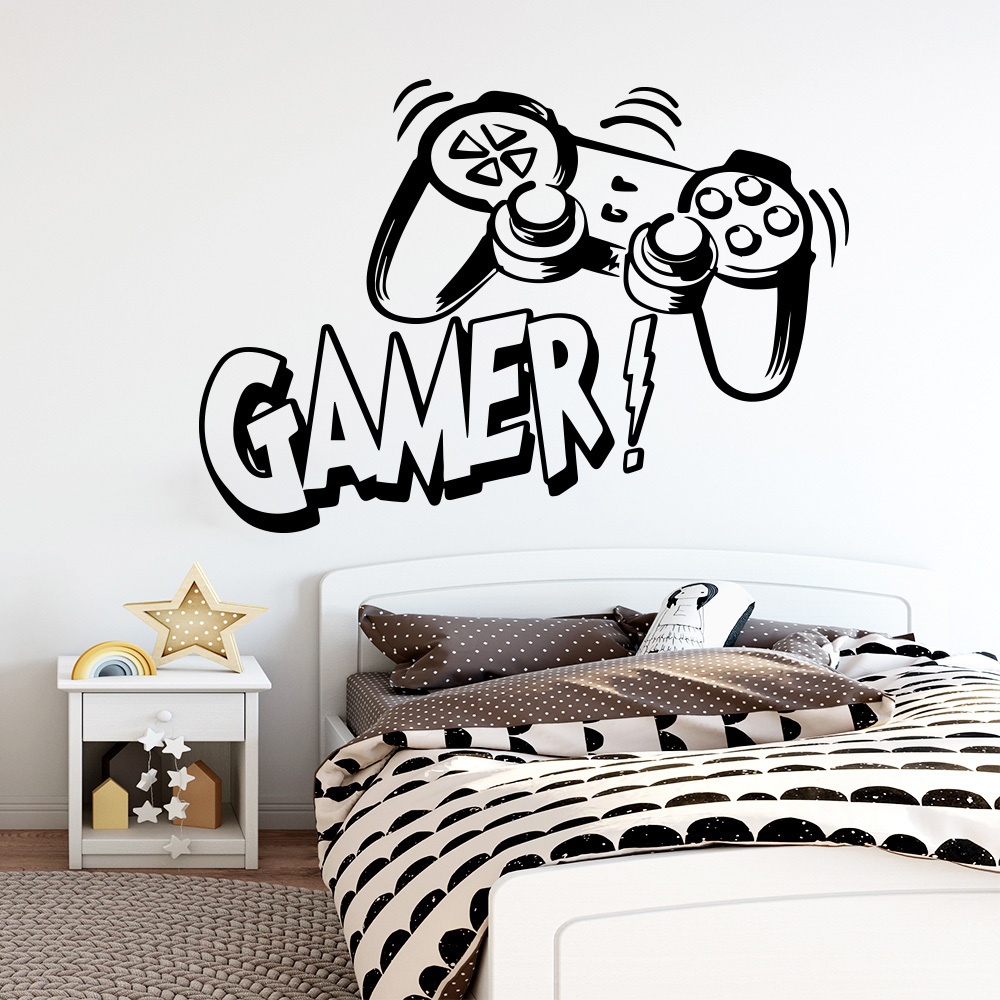 Carved Gamer Vinyl Wall Sticker game room For Kids Room Decoration Wall Murals boys bedroom Decor gaming poster wallpaper
Carved Gamer Vinyl Wall Sticker game room For Kids Room Decoration Wall Murals boys bedroom Decor gaming poster wallpaper