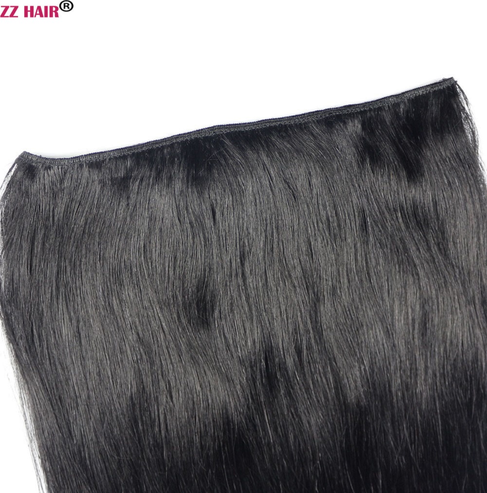 16"-28" One Piece Set 160g 100% Brazilian Remy Flip Human Hair Extensions Fish Line No Clips Natural Straight