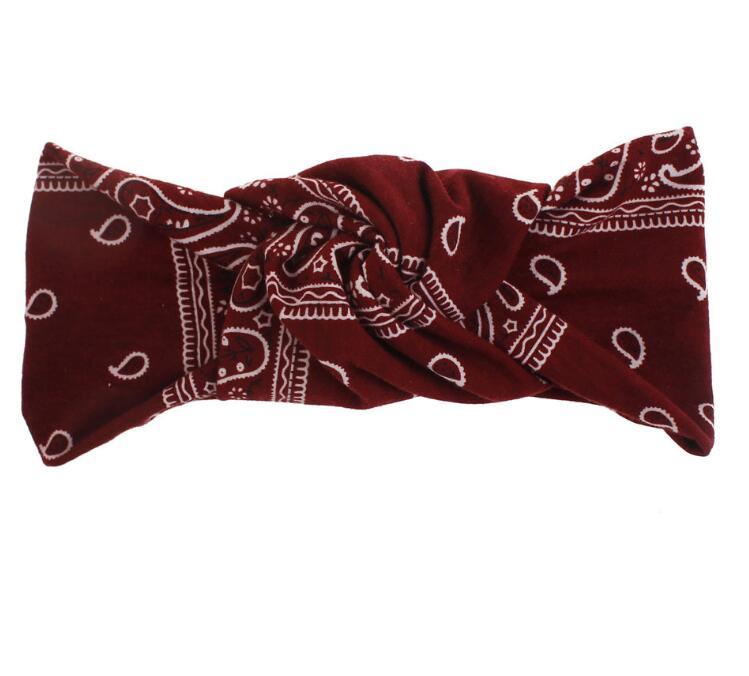 2019 New Boho Style Women Fashion Knot Headbands Beauitful Floral Printed Headwrap Sport Yogo Hair Bands
